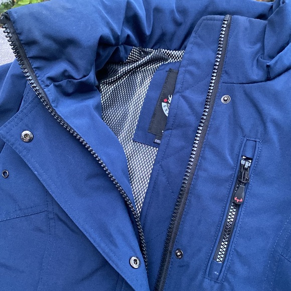 Arctic Expedition Mid Length 33” Down Parka Coat Navy XS no hood - Picture 5 of 16